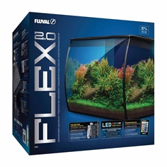 Fluval Flex Led 57l 2.0 sort 41x39x39cm 9.5w 7500k 500l/h